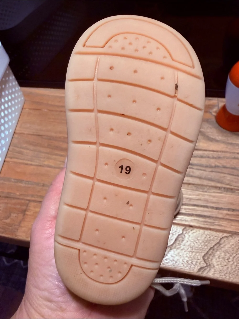 Baby Tan Moccasin-Style Lace-Up Shoes